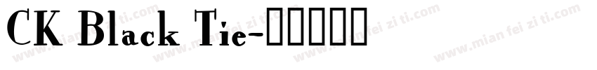 CK Black Tie字体转换